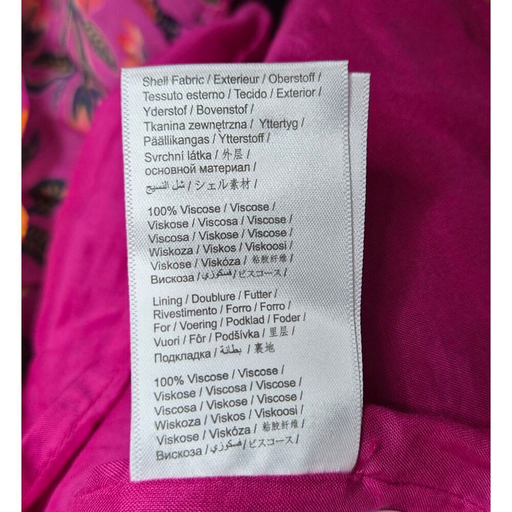 FARM Rio Tropical Tapestry Pink Floral Mini Dress Magenta Orange Size XS - Picture 8 of 11